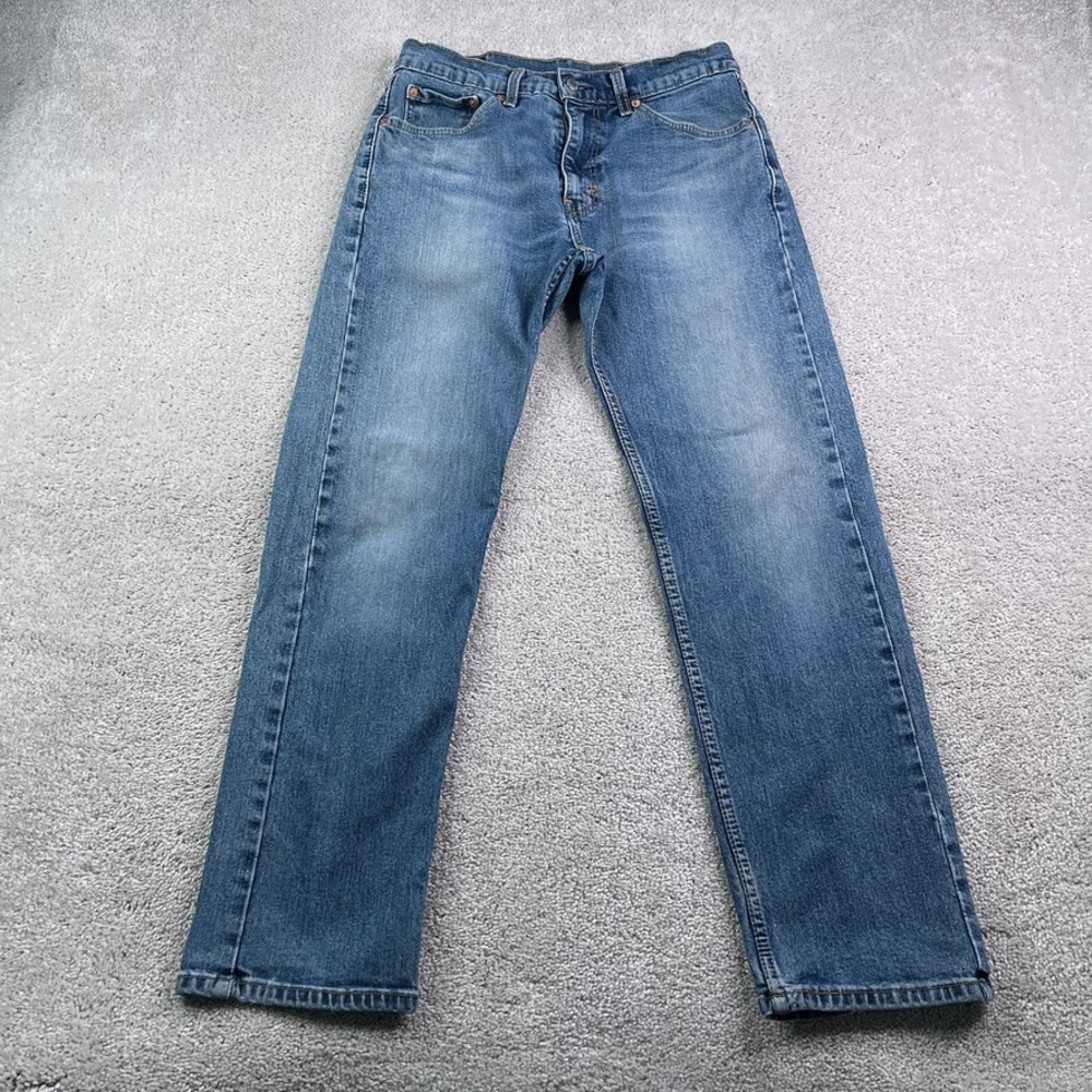 Levis 505 Jeans Mens 32x30 (Fits 30x29) Blue Regular Straight Stretch Denim